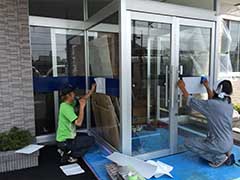 前橋　カッティングシート　取付工事